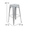 Flash Furniture 30" High Metal Indoor Stackable Bar Stool, Silver, PK4 4-ET-31320-30-SV-R-GG